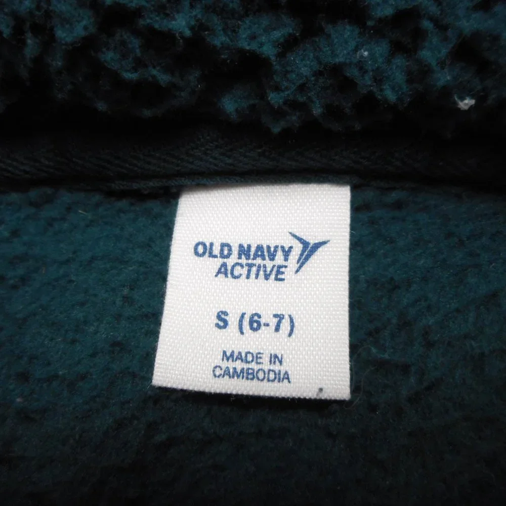 Old Navy Active Girl's Size S (6-7) Sherpa Fleece Cowl Neck Long Sleeve Top